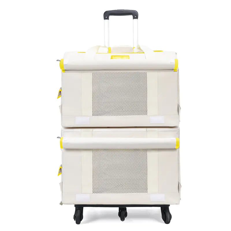 Double-Decker Pet Trolley Cat Carrier