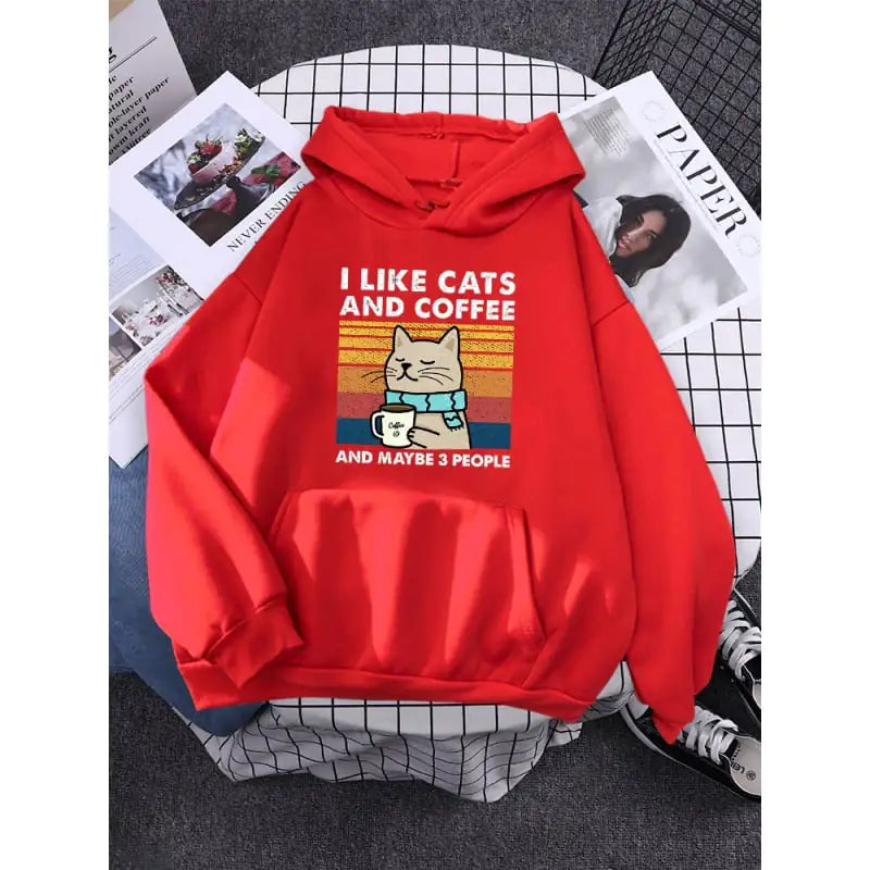 🐱☕ Sudadera “Gatos y Café” – ¡Comodidad y Estilo en Uno! 👩🦰💖