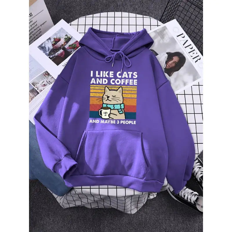 🐱☕ Sudadera “Gatos y Café” – ¡Comodidad y Estilo en Uno! 👩🦰💖