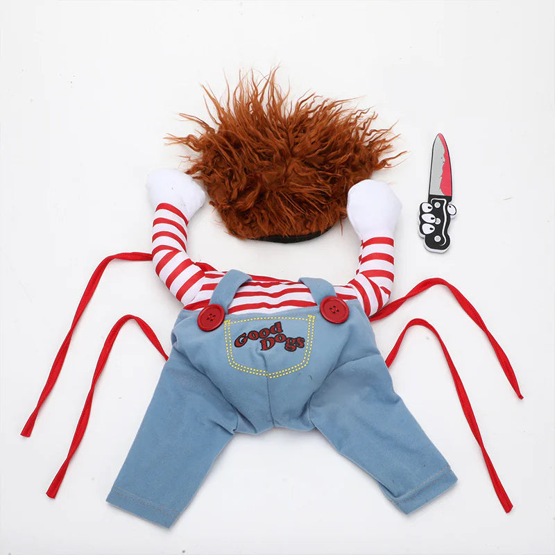 Cosplay de ChucKiller Dog Halloween Pet Costume