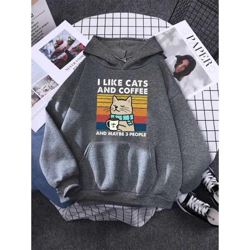 🐱☕ Sudadera “Gatos y Café” – ¡Comodidad y Estilo en Uno! 👩🦰💖