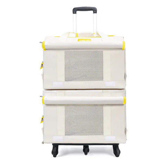Double-Decker Pet Trolley Cat Carrier