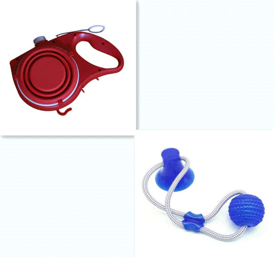 🐶🐱 Kit de Accesorios para Mascotas – Botella de Agua, Taza y Cuerda