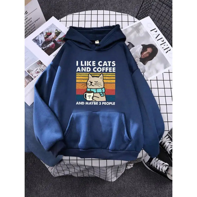 🐱☕ Sudadera “Gatos y Café” – ¡Comodidad y Estilo en Uno! 👩‍🦰💖