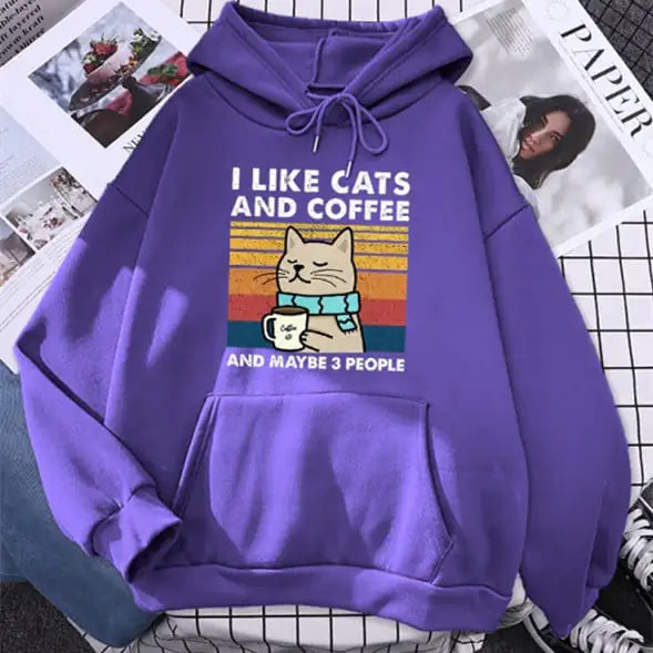 🐱☕ Sudadera “Gatos y Café” – ¡Comodidad y Estilo en Uno! 👩‍🦰💖