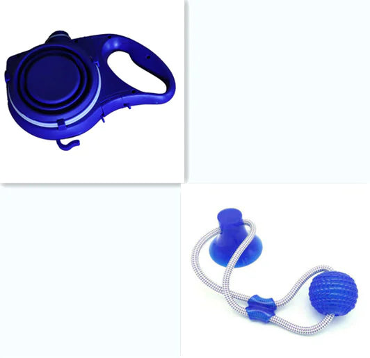 🐶🐱 Kit de Accesorios para Mascotas – Botella de Agua, Taza y Cuerda