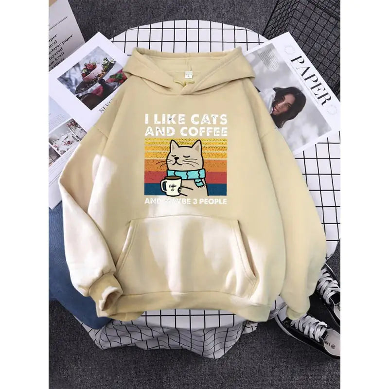 🐱☕ Sudadera “Gatos y Café” – ¡Comodidad y Estilo en Uno! 👩‍🦰💖