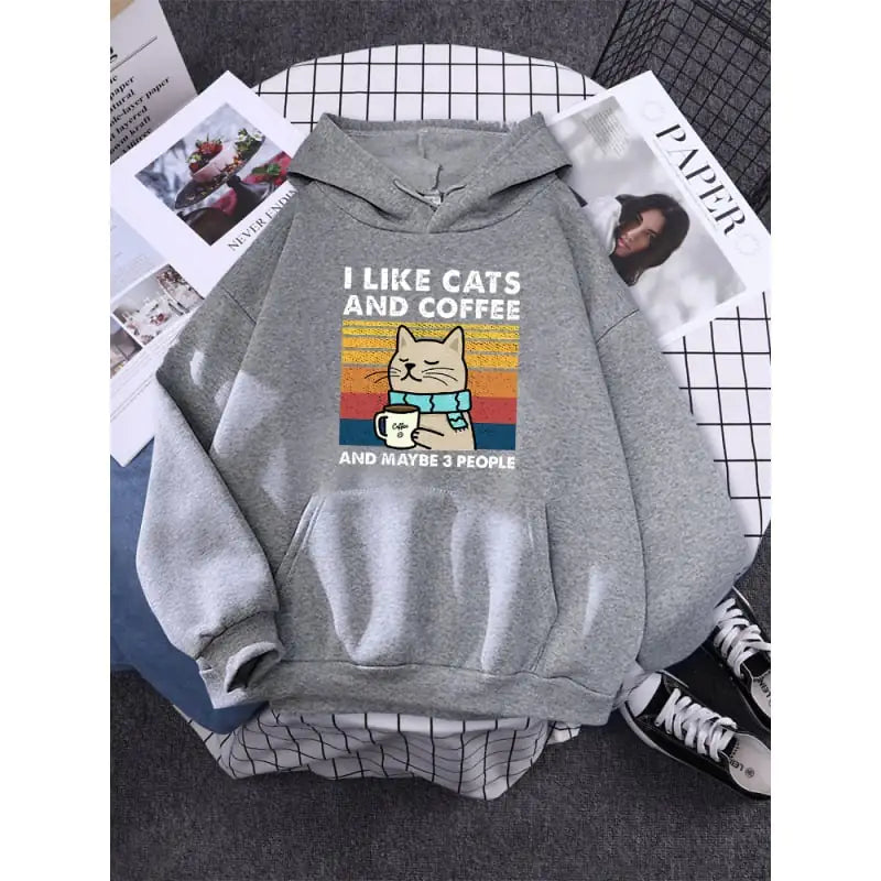 🐱☕ Sudadera “Gatos y Café” – ¡Comodidad y Estilo en Uno! 👩‍🦰💖