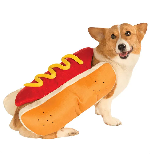 🌭🐶 Disfraz de Halloween para Mascotas – “Hot Dog” 🎃