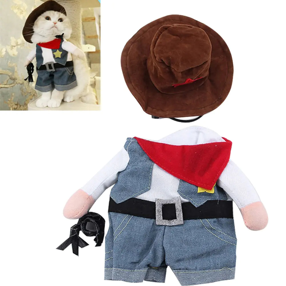 🤠 Pet Denim Costume – ¡Desata al vaquero que lleva dentro tu mascota! 🐶🐱