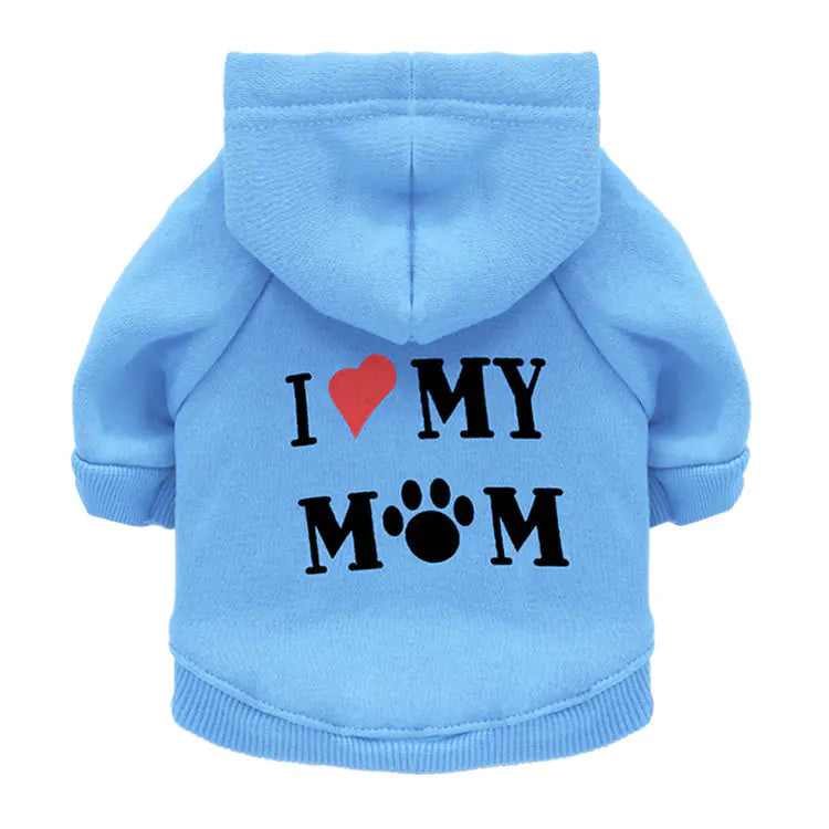 🐶 Sudadera Polar para Perros – Diseño “I Love Mom” ❤️