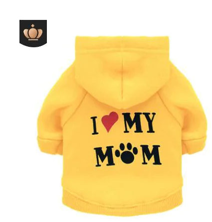🐶 Sudadera Polar para Perros – Diseño “I Love Mom” ❤️