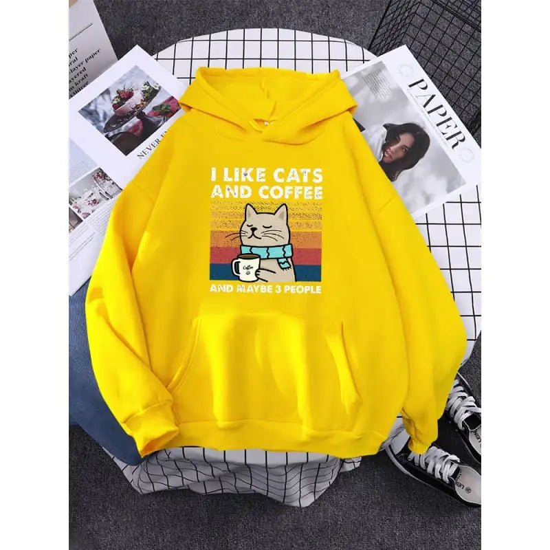 🐱☕ Sudadera “Gatos y Café” – ¡Comodidad y Estilo en Uno! 👩‍🦰💖